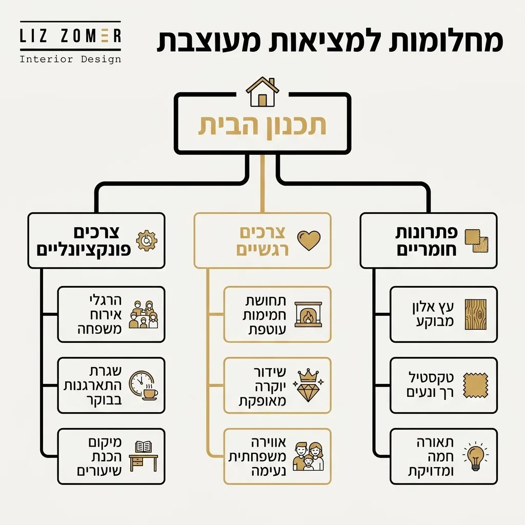אינפוגרפיקה — מחלומות למציאות מעוצבת: תכנון הבית